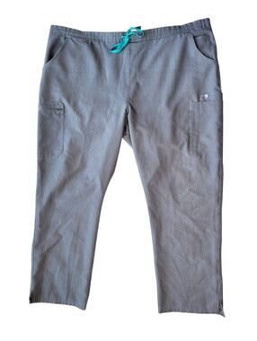 FIGS Women’s Yola Skinny Scrub Pants Graphite Plus Size XXL Petite